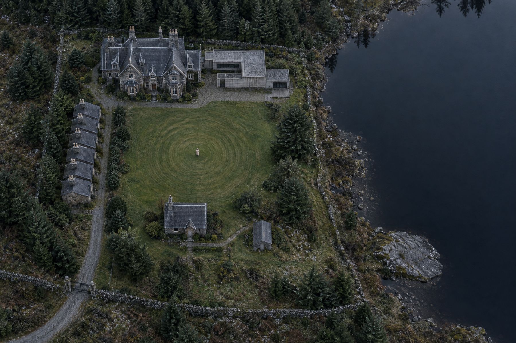 Aerial view of the estate